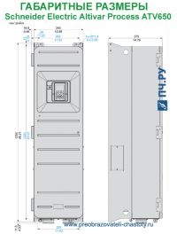 Габаритные размеры Schneider Electric Altivar Process ATV 650