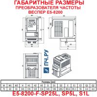 Габаритные размеры Веспер Е5-8200