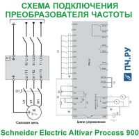 Схема подключения Schneider Electric Altivar Process ATV 900