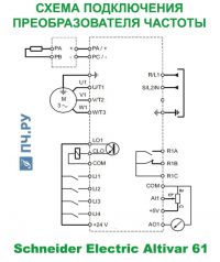 Схема подключения Altivar 61